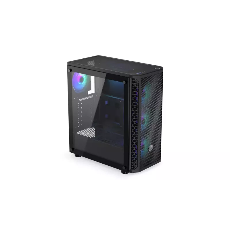PC korpusas ENDORFY Signum 300 ARGB Tower Juoda — ATX, grūdintas stiklas,…