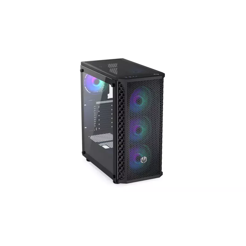 PC korpusas ENDORFY Signum 300 ARGB Tower Juoda — ATX, grūdintas stiklas,…