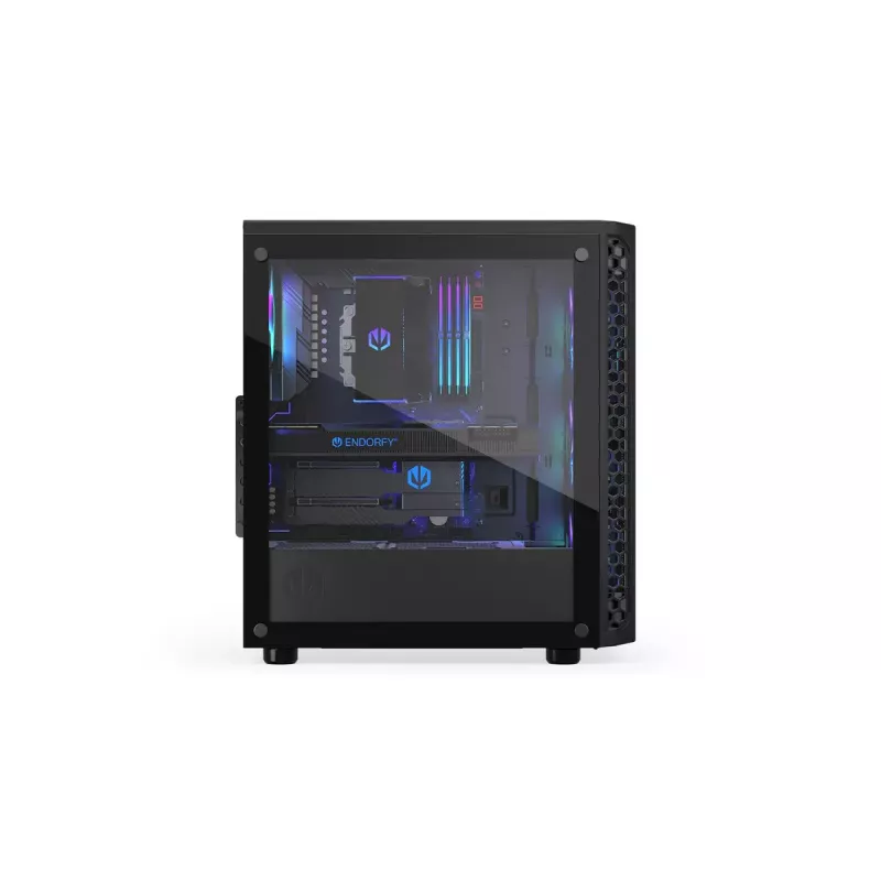 PC korpusas ENDORFY Signum 300 ARGB Tower Juoda — ATX, grūdintas stiklas,…