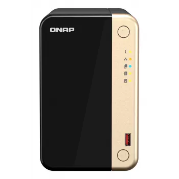 QNAP TS-264 NAS bokštinis Intel® Celeron® N5095 8 GB 0 TB QNAP QTS juoda, auksinė