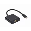 GEMBIRD USB Type-C į HDMI adapterio kabelis, 4K@60Hz, 15 cm, juodas
