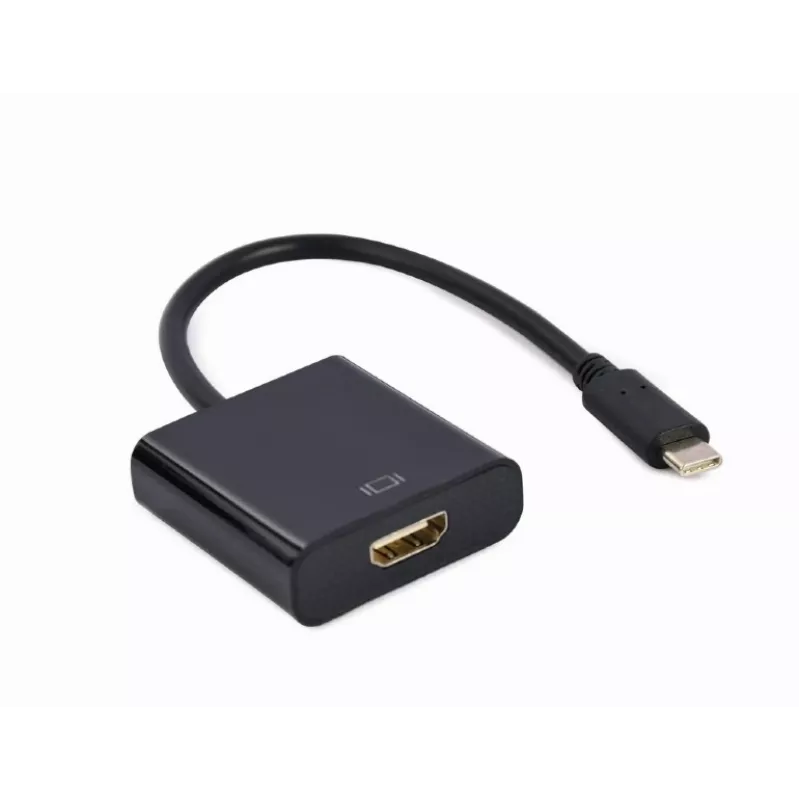 GEMBIRD USB Type-C į HDMI adapterio kabelis, 4K@60Hz, 15 cm, juodas