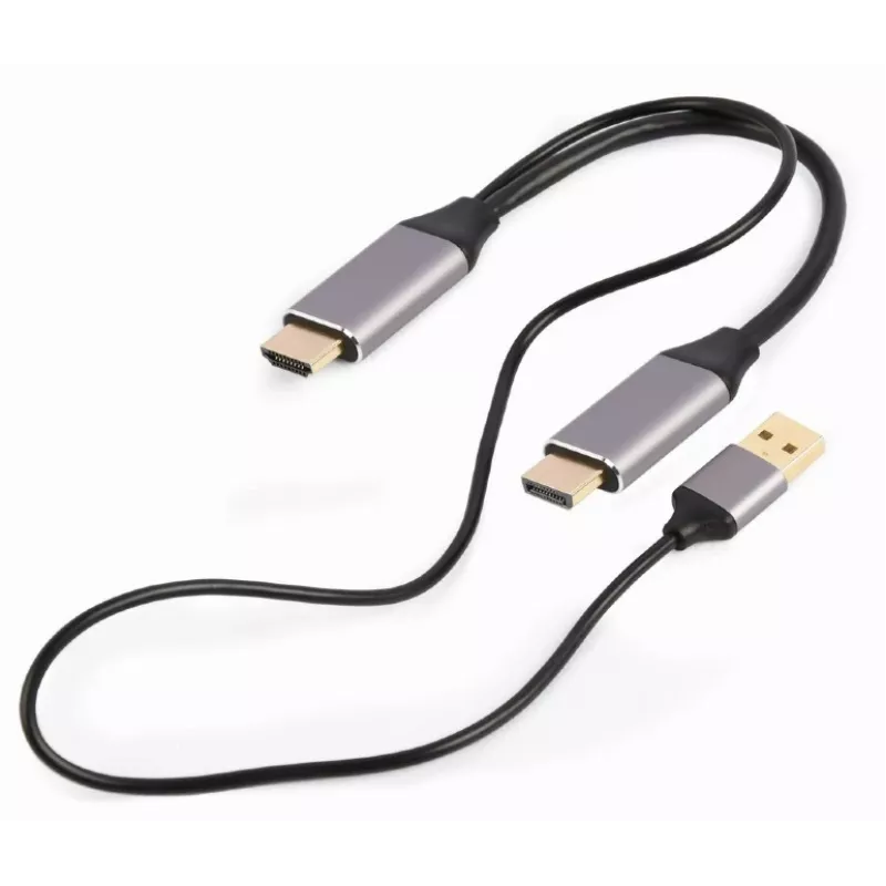 GEMBIRD Active 4K HDMI Vyriškas į DisplayPort Vyrišką Adapterio Kabelis, 2m - Juodas