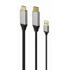 GEMBIRD Active 4K HDMI Vyriškas į DisplayPort Vyrišką Adapterio Kabelis, 2m - Juodas