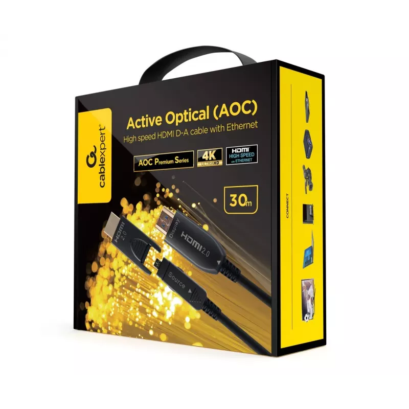 GEMBIRD AOC didelės spartos HDMI D-A laidas su Ethernet “AOC Premium Series”, 30 m