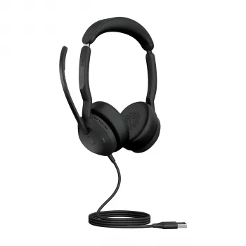 Jabra Evolve2 50 - USB-A MS Stereo, laidinis, biuras/skambučių centras, 20–20000 Hz, 127 g, ausinės, juodos