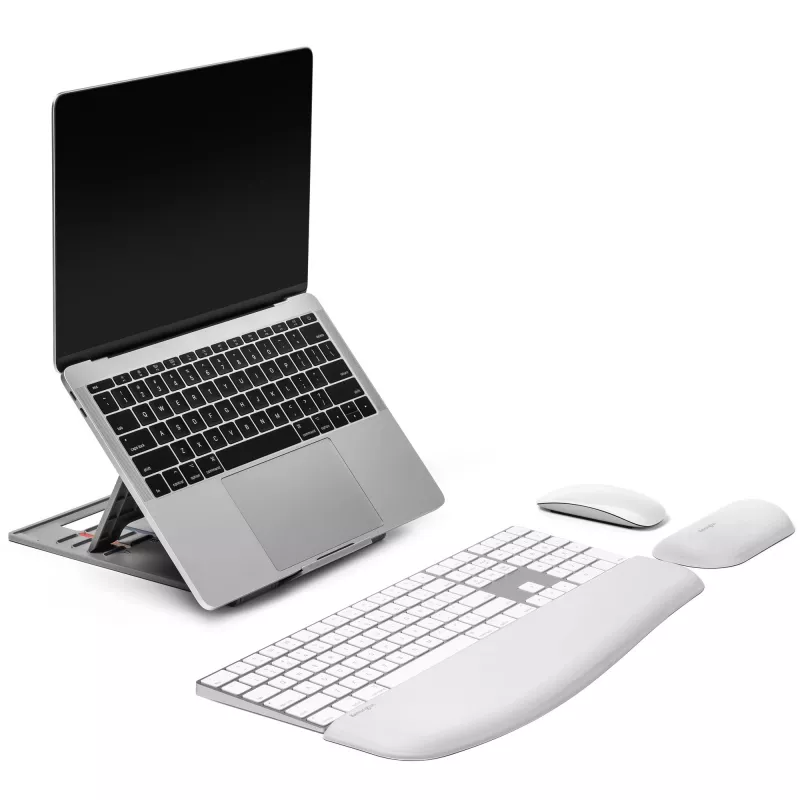 „Kensington SmartFit Easy Riser Go“ reguliuojamas ergonominis nešiojamojo kompiuterio stovas ir aušinimo stovas nešiojamiesiems kompiuteriams iki 14 colių