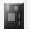 Kompiuterio korpusas AEROCOOL PGS CS-109-G-WT-v1 Mini Tower SPCC baltas — microATX, iki 26 cm GPU, FRGB, tinklinis priekis