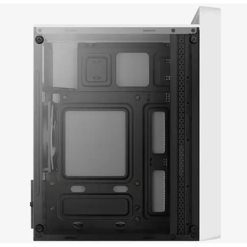 Kompiuterio korpusas AEROCOOL PGS CS-109-G-WT-v1 Mini Tower SPCC baltas — microATX, iki 26 cm GPU, FRGB, tinklinis priekis