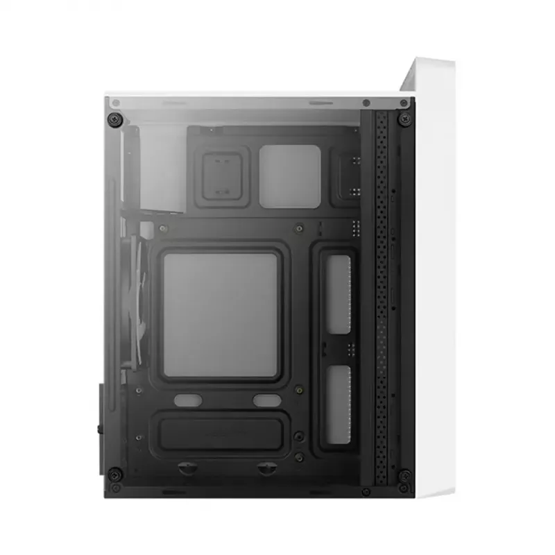 Kompiuterio korpusas AEROCOOL PGS CS-109-G-WT-v1 Mini Tower SPCC baltas — microATX, iki 26 cm GPU, FRGB, tinklinis priekis