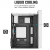 Kompiuterio korpusas AEROCOOL PGS CS-109-G-WT-v1 Mini Tower SPCC baltas — microATX, iki 26 cm GPU, FRGB, tinklinis priekis