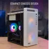 Kompiuterio korpusas AEROCOOL PGS CS-109-G-WT-v1 Mini Tower SPCC baltas — microATX, iki 26 cm GPU, FRGB, tinklinis priekis