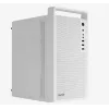 Kompiuterio korpusas AEROCOOL PGS CS-109-G-WT-v1 Mini Tower SPCC baltas — microATX, iki 26 cm GPU, FRGB, tinklinis priekis