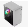 Kompiuterio korpusas AEROCOOL PGS CS-109-G-WT-v1 Mini Tower SPCC baltas — microATX, iki 26 cm GPU, FRGB, tinklinis priekis