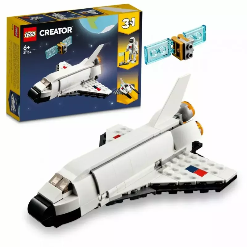 LEGO Creator 3-in-1 kosminio laivo kūrimo rinkinys 31134 — 144 dalys, skirtos 6 metų ir vyresniems, 160×120×60 mm