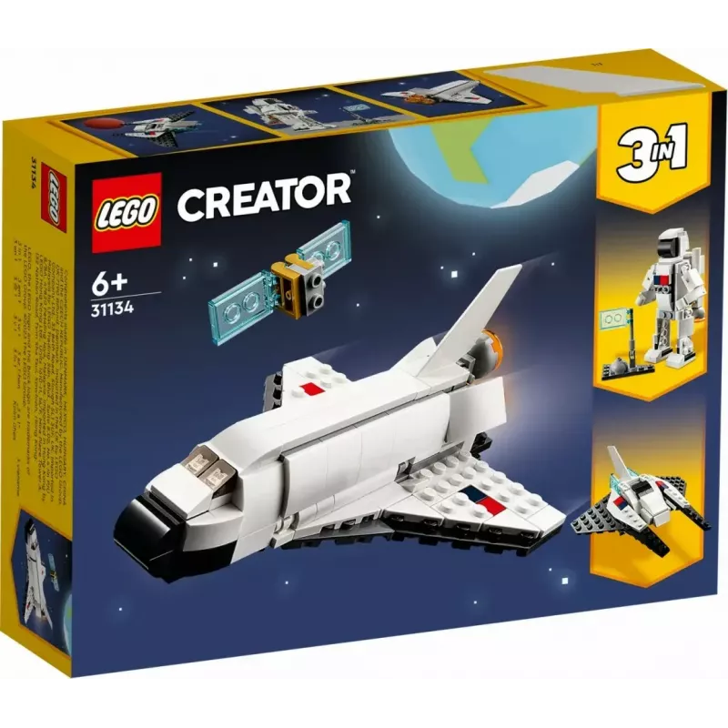 LEGO Creator 3-in-1 kosminio laivo kūrimo rinkinys 31134 — 144 dalys, skirtos 6 metų ir vyresniems, 160×120×60 mm