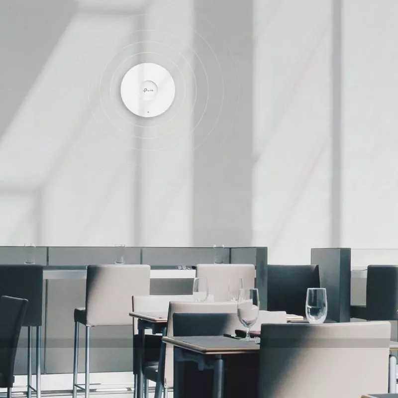 TP-Link Omada AX1800 lubų montavimo WiFi 6 prieigos taškas, 2,4 GHz, 5 GHz, 1775 Mbit/s, HTTPS, SNMP, SNMPv2, SNMPv3, WPA, WPA2, WPA3, 100,1000 Mbit/s
