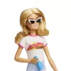 Barbie Dreamhouse Adventures lėlė ir aksesuarai, „Malibu“ kelionių rinkinys su šuniuku ir 10+ detalių, įskaitant veikiantį lagaminą