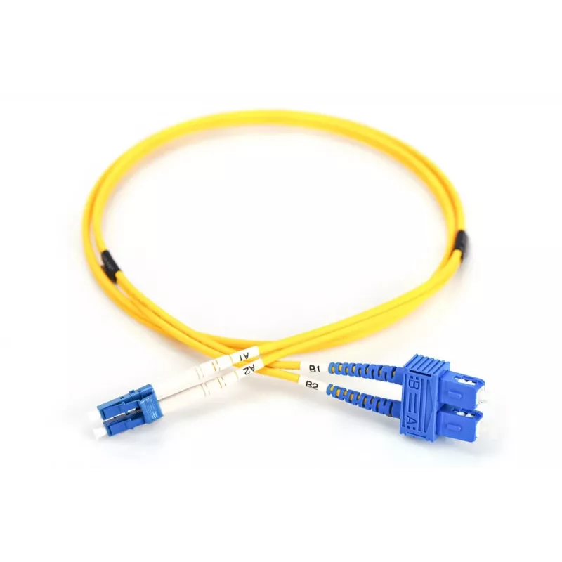 DIGITUS Fiber Optic Patch Cord, LC to SC OS2, Singlemode 09/125 µ, Duplex, Ilgis 1 m