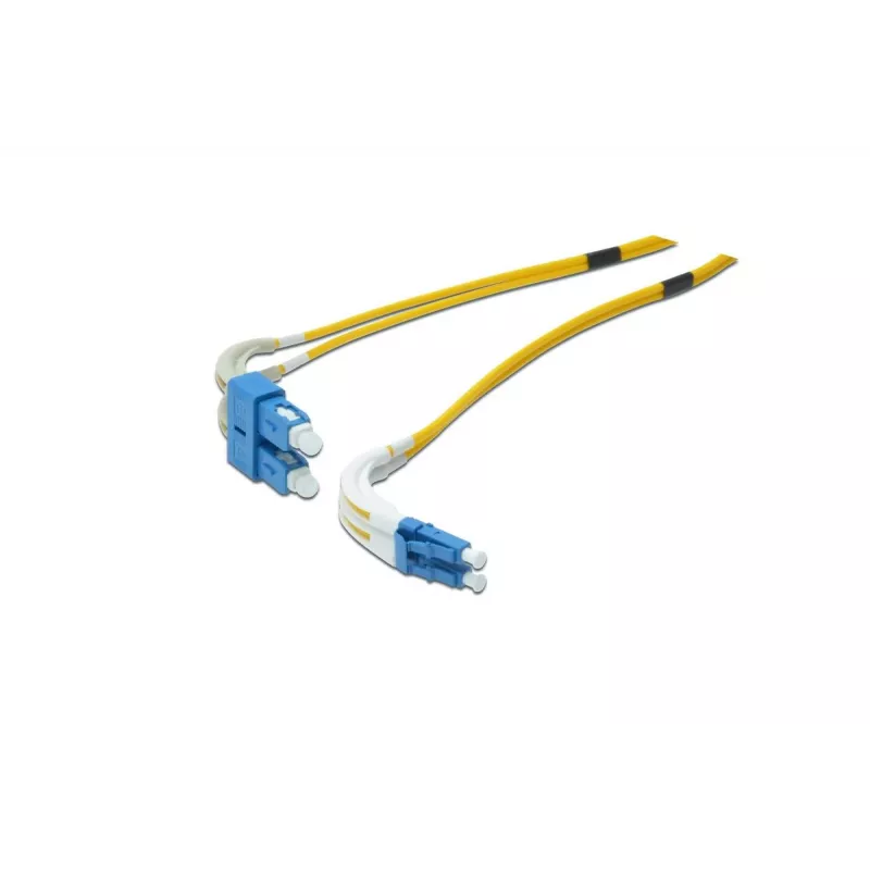 DIGITUS Fiber Optic Patch Cord, LC to SC OS2, Singlemode 09/125 µ, Duplex, Ilgis 1 m