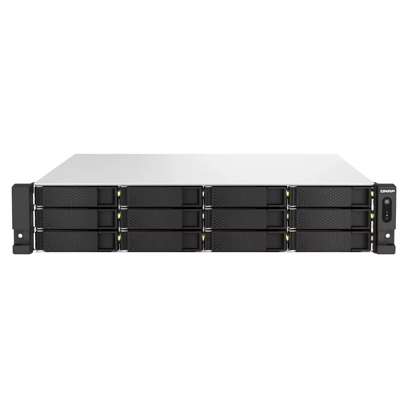 QNAP TS-h1887XU-RP NAS stovas (2U) Intel Xeon E E-2334 16 GB DDR4 0 TB QuTS hero juoda, balta