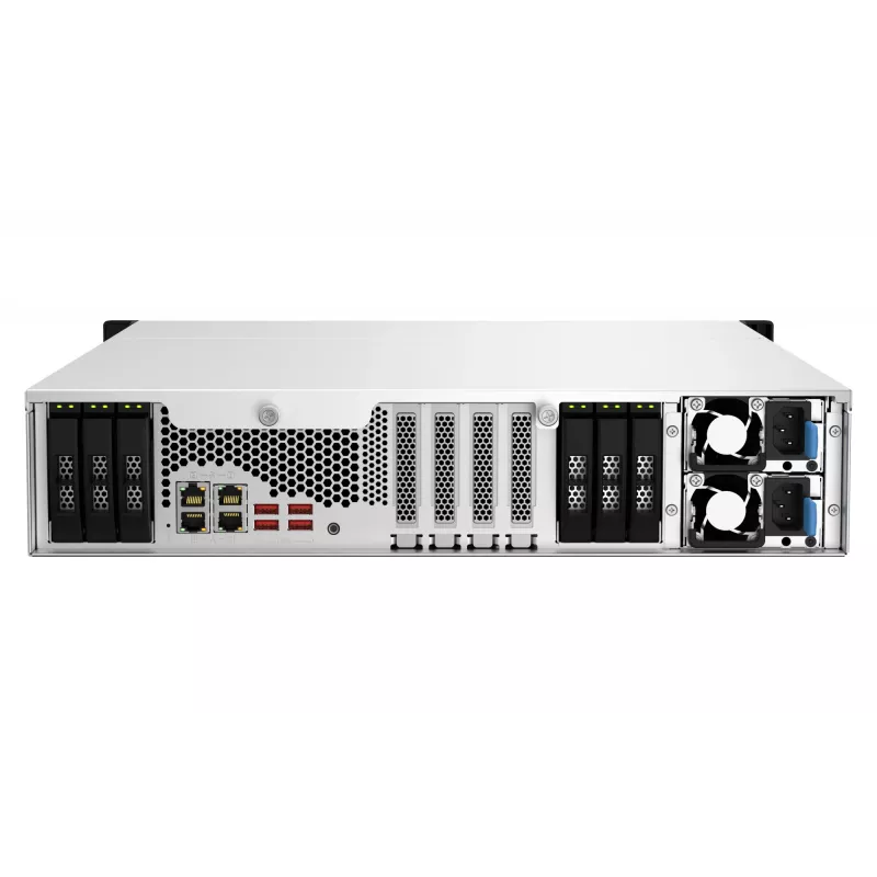 QNAP TS-H1887XU-RP NAS stelažas (2U) Intel Xeon E E-2336 32 GB DDR4 0 TB QuTS hero juoda, balta