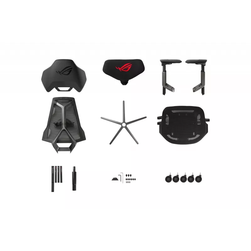 Tinklinė sėdynė ASUS ROG Destrier Ergo Mesh atlošas Juoda 720mm 840mm 134cm