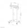 Neomounts FL55-875BL1 TV vežimėlis 55-100 colių - motorizuotas - TÜV
