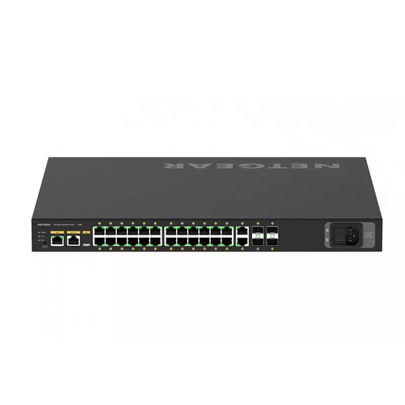 NETGEAR M4250-26G4XF-PoE+ valdomas L2/L3 Gigabit Ethernet (10/100/1000) maitinimas per Ethernet (PoE) 1U juoda