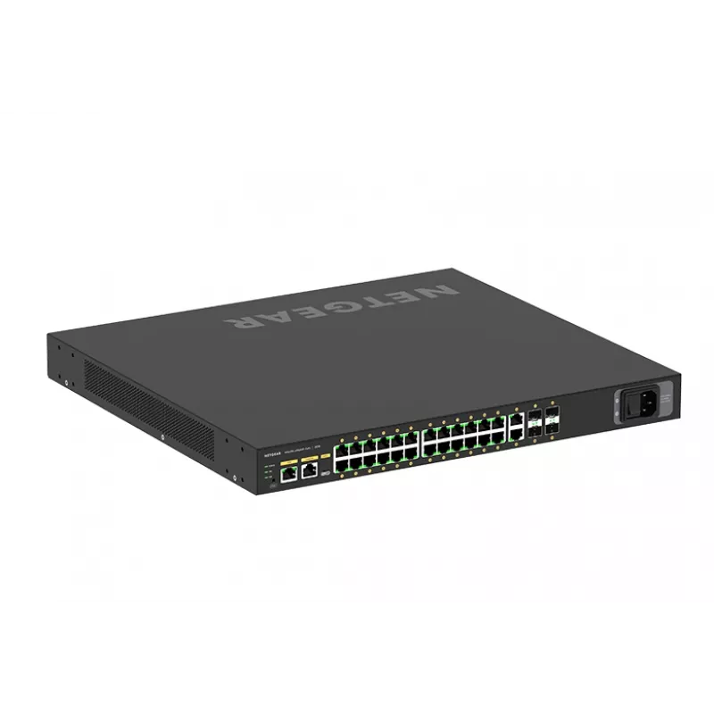 NETGEAR M4250-26G4XF-PoE+ valdomas L2/L3 Gigabit Ethernet (10/100/1000) maitinimas per Ethernet (PoE) 1U juoda