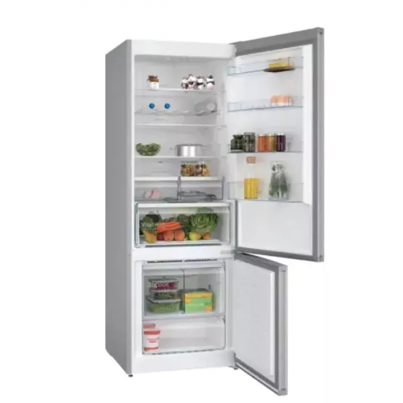Šaldytuvas-šaldiklis Bosch Serie 4 KGN56XLEB — laisvai pastatomas nerūdijančio plieno, 508 L (400 L šaldytuvas + 108 L šaldiklis), No Frost, LED ekranas