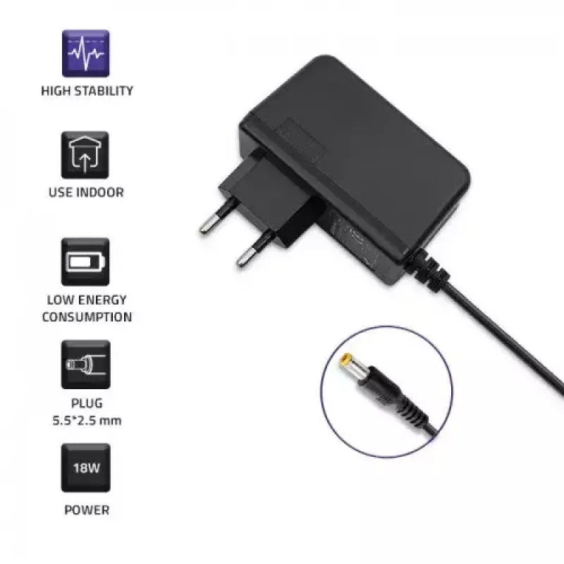 Vidaus maitinimo adapteris Qoltec 51028 18W juodas 220-240V