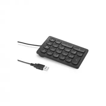 Kensington Wired Numeric Keypad, USB, 21, Laptop/PC, Juoda