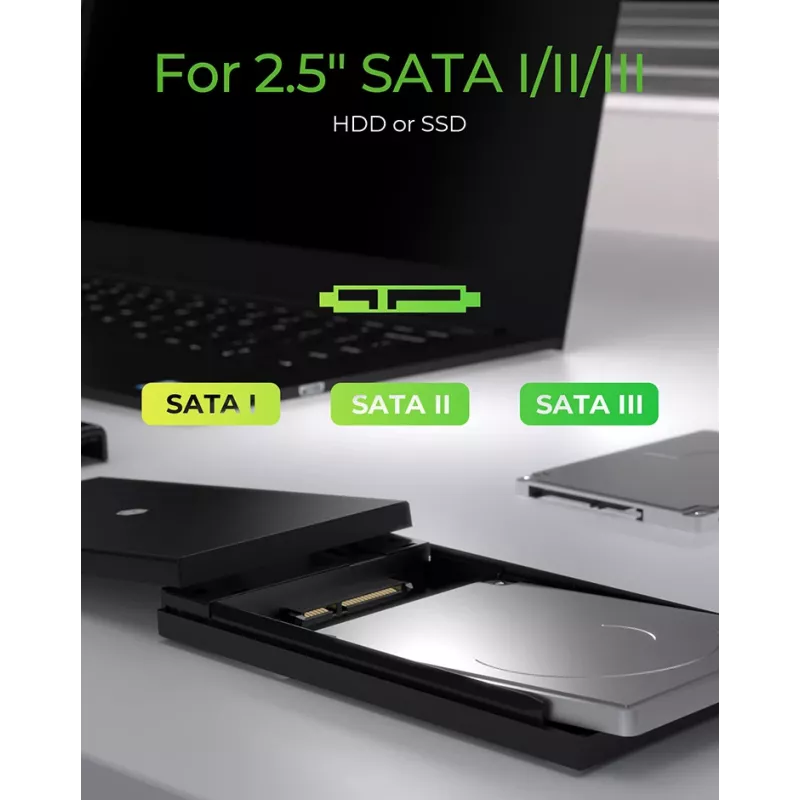 ICY BOX IB-200T-C3 SSD korpusas Juoda 2,5 col.