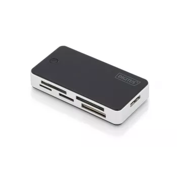 “DIGITUS” USB 3.0 kortelių skaitytuvas, palaikantis MS/SD/SDHC/MiniSD/M2/CF/MD/SDXC korteles, 1 m USB A jungties kabelis