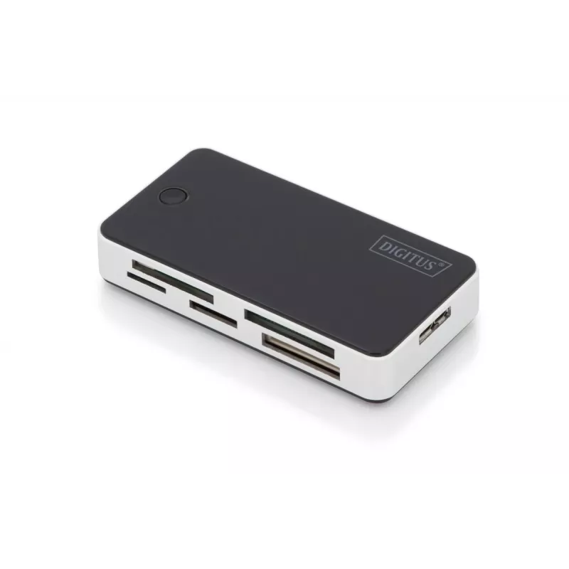 “DIGITUS” USB 3.0 kortelių skaitytuvas, palaikantis MS/SD/SDHC/MiniSD/M2/CF/MD/SDXC korteles, 1 m USB A jungties kabelis