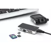 “DIGITUS” USB 3.0 kortelių skaitytuvas, palaikantis MS/SD/SDHC/MiniSD/M2/CF/MD/SDXC korteles, 1 m USB A jungties kabelis
