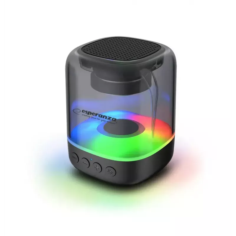 Nešiojamas garsiakalbis ESPERANZA EP154, 3 W RMS, Bluetooth 5.0, MicroSD, FM, 4 val. veikimo, juodas