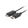 LANBERG kabelis jungčių adapteris DisplayPort HDMI Juoda