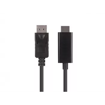 LANBERG kabelis jungčių adapteris DisplayPort HDMI Juoda