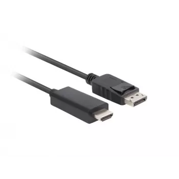 LANBERG kabelis jungčių adapteris DisplayPort HDMI Juoda