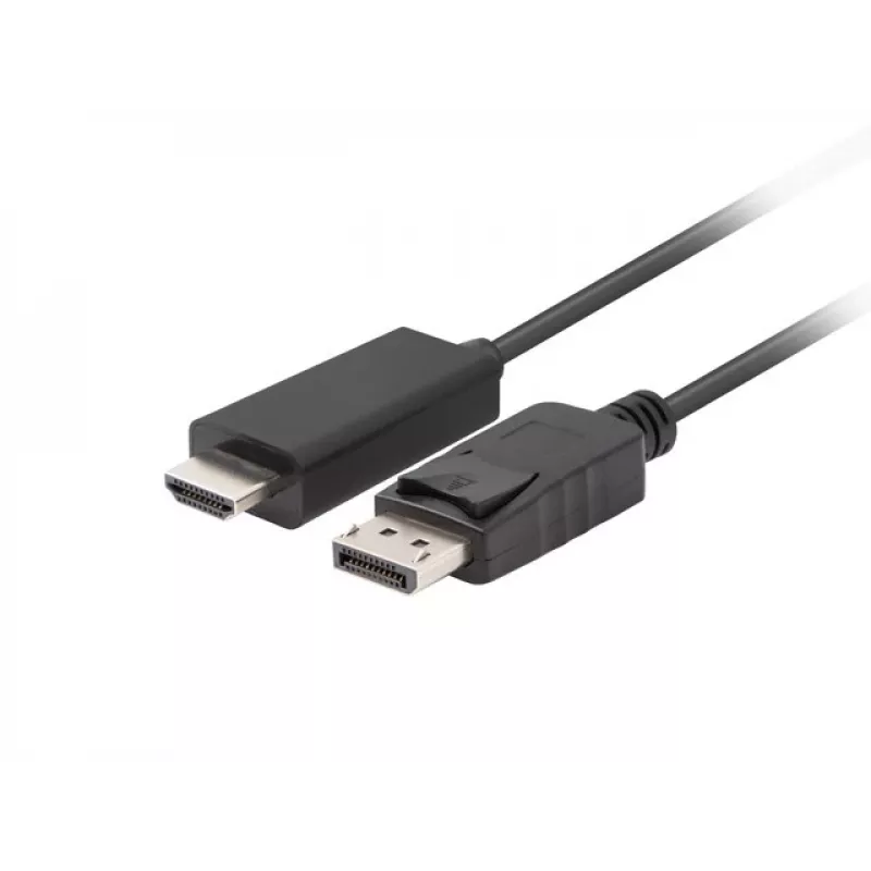 DisplayPort į HDMI kabelis LANBERG CA-DPHD-11CC-0050-BK, DisplayPort 1.1 (kištukas) į HDMI (kištukas), 5 m, 1080p, 60 Hz