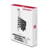 “Axagon PCEU-43RS” PCIe plokštė - 4x USB 5 Gbps prievadas, dvigubas maitinimas, “Renesas PD720201”, SP ir LP