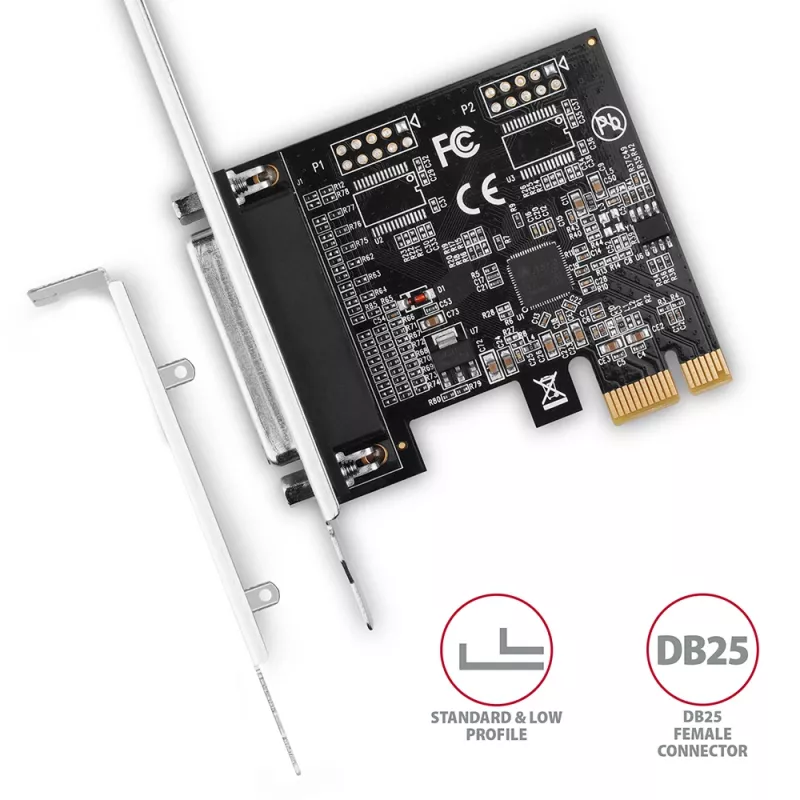 Axagon PCEA-P1N PCIe - 1 lygiagretaus prievado adapteris su SP ir LP