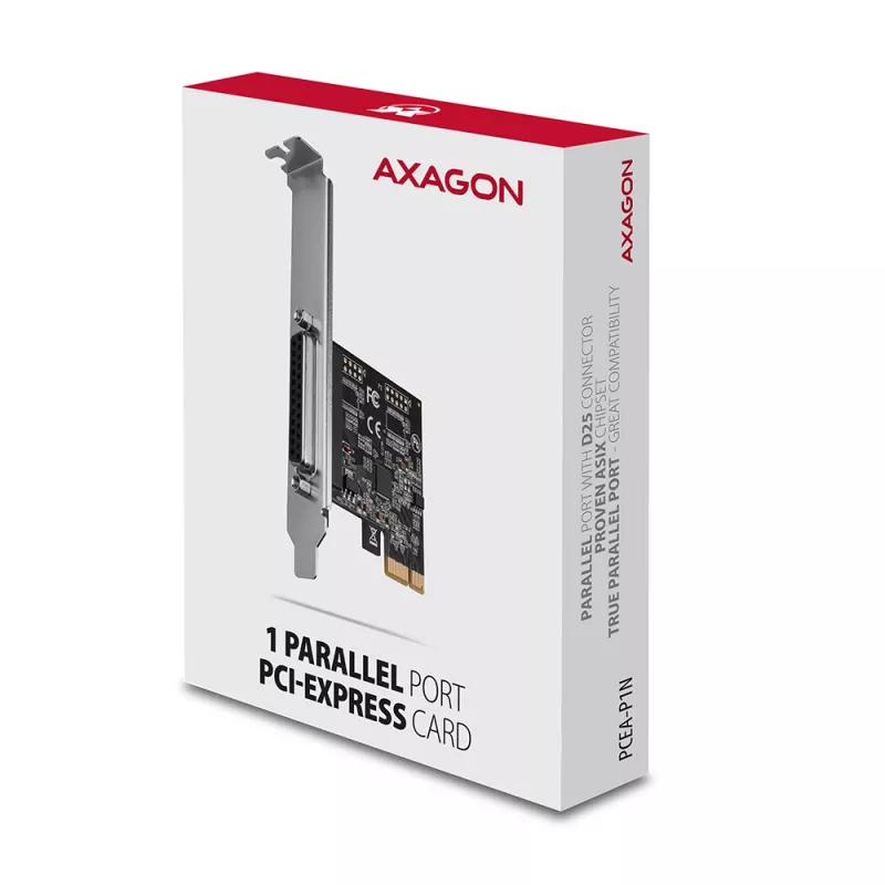 Axagon PCEA-P1N PCIe - 1 lygiagretaus prievado adapteris su SP ir LP