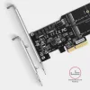 Axagon PCES-SA4M2 PCIe valdiklis 2x vidinis SATA 6G prievadas + M.2 B-key sąsajos kortelės / adapteris M.2, SATA