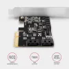 „Axagon PCES-SA4X4“ PCIe valdiklis – 4 vidinės SATA 6G prievadai, ASM1164, SP ir LP