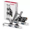 Axagon PCEA-S4N PCIe - 4x nuosekliojo prievado 250 kbps adapteris su SP ir LP laikikliais