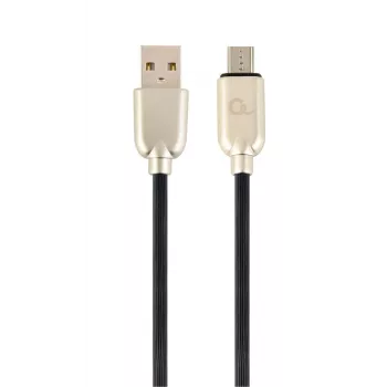 GEMBIRD Premium Rubber Micro-USB įkrovimo ir duomenų laidas 2 m – juodas