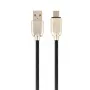 GEMBIRD Premium Rubber Micro-USB įkrovimo ir duomenų laidas 2 m – juodas